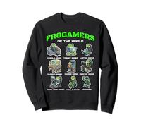 Bonito gráfico de Frogamers of The World con Forma de Rana Gamer Sudadera