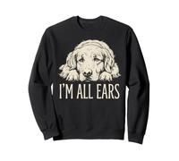 Bonito gráfico de I'm All Ears, Divertido y Adorable Perro Golden Retriever Sudadera