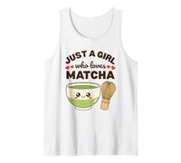 Bonito gráfico de Matcha Lover con Cuenco Kawaii y Arte de batidor Camiseta sin Mangas