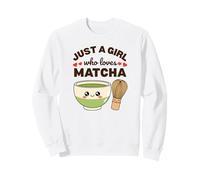 Bonito gráfico de Matcha Lover con Cuenco Kawaii y Arte de batidor Sudadera