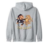 Bonito gráfico de Monkey Punch Baby The Brave Sudadera con Capucha