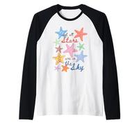 Bonito gráfico de Not All Stars Are In The Sky Beach con Forma de Estrella de mar Camiseta Manga Raglan