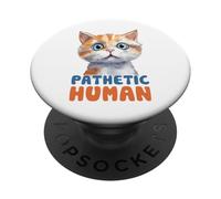 Bonito gráfico Humano patético de Gato PopSockets PopGrip Adhesivo