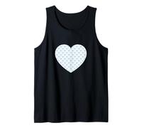 Bonito gráfico minimalista con patrón de lunares azules y gris pastel Camiseta sin Mangas