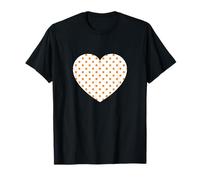 Bonito gráfico minimalista con patrón de lunares blancos y naranjas Camiseta