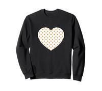 Bonito gráfico minimalista con patrón de lunares blancos y naranjas Sudadera