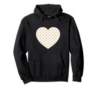 Bonito gráfico minimalista con patrón de lunares blancos y naranjas Sudadera con Capucha