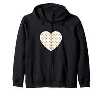 Bonito gráfico minimalista con patrón de lunares blancos y naranjas Sudadera con Capucha