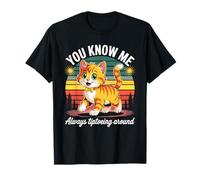 Bonito gráfico retro de puntillas para los amantes de los gatos que siempre se esconden Camiseta