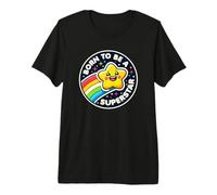 Bonito gráfico Vintage de «Born to Be A Superstar» con Forma de Estrella Kawaii Camiseta Premium