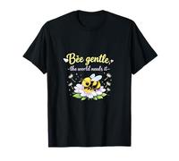 Bonito Juego de Palabras con Forma de Abeja y Flor de Bee Gentle Camiseta