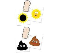 Bonito juego de pegatinas para colocar en el orinal - Ayuda a entrenar al orinal (2 x sol + 2 x casitas)