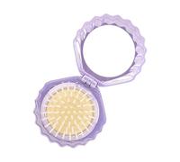 Bonito juego de peine y cepillo para el pelo, portátil, diseño compacto para uso diario, viajes, cerdas de goma, peine de masaje para cuero cabelludo