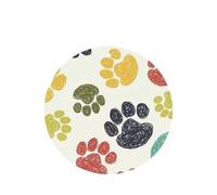 Bonito juego de tarjetas de ambientador de coche redondas con diseño de pata de perro, aroma a lavanda, 10/24 piezas