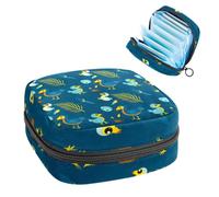 Bonito kit de bebé Dodo Bird de dibujos animados azules para niñas, bolsa menstrual de tampón, soporte para almohadilla de lactancia con cremallera, organizador de servilletas sanitarias