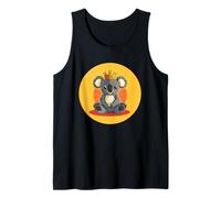 Bonito koala con corona para un ambiente de comedia real Camiseta sin Mangas