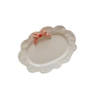 Bonito lazo de cerámica, decoración placa, sala estar, almacenamiento joyas, regalo cumpleaños para Cerámica