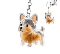 Bonito llavero - Coleccionista de pelo de animales transparente | Bonito llavero - Contenedor transparente para animales, soporte para recoger pelo de mascotas, estuche de recuerdo portátil