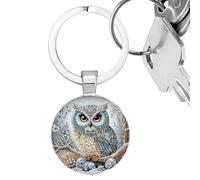 Bonito llavero con forma de búho - Elegante llavero para coche o bolso, el elegante diseño de forma de animal simboliza la sabiduría y, el soporte compacto y ligero mantiene las llaves or