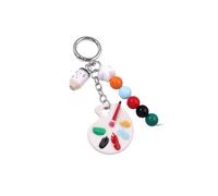 Bonito llavero con inicial para bolsa, paleta, cadenas, accesorios, decoración para bolso, bolso de mano, llavero de coche para mujeres y niñas