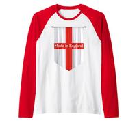 Bonito Made in England para niños, Hombres y Mujeres Nacidos en Inglaterra, Reino Unido Camiseta Manga Raglan