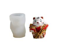 Bonito molde de silicona de tigre hecho a mano para jabón de resina epoxi para festivales tradicionales chinos, decoración del hogar, yeso de silicona para niños