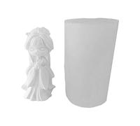 Bonito molde, muñeca pintada de silicona para hacer jabón de niña, adornos de resina