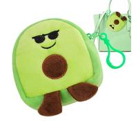 Bonito monedero de peluche en forma de aguacate, monedero de peluche en forma de fruta, monedero de peluche en forma de aguacate, piezas pequeñas, verde, Ver descripción, Ver descripción