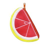 Bonito monedero de sandía, bonita cartera de almacenamiento para auriculares, mini bolsa con cremallera para tarjetas y llaves, pomelo, Bonito