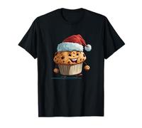 Bonito Muffin en Navidad para Amantes de los Pasteles Festivos Camiseta