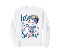 Bonito muñeco de Nieve Temporada de Invierno Let It Snow Arte navideño para niños Sudadera