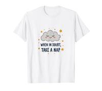 Bonito Mural de When in Doubt Take a Sleepy Cloud Camiseta, Hombre, Blanco, 4XL