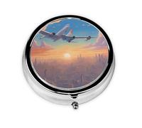 Bonito organizador de pastillas, pastillero AM PM, pequeño y grande, diseño personalizado único, chapado en hierro, perfecto para bolso y SkylineFlightDawn sobre la marcha