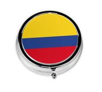 Bonito organizador de píldoras, diseño personalizado único, caja de medicamentos apta para viajes, pastillero de 1 día AM PM, dispensador de píldoras pequeño y portátil para uso diario, bandera de