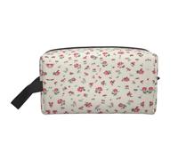 Bonito organizador de viaje con estampado de cereza roja dulce, bolsa de aseo para hombres y mujeres, para viajes, gimnasio diario