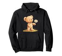 Bonito oso de peluche con diente de león para una escapada tranquila Sudadera con Capucha