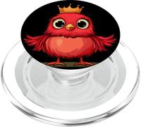 Bonito pájaro con Corona para un Ambiente Divertido y Real PopSockets PopGrip para MagSafe