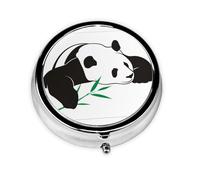Bonito panda. Este pastillero de viaje pequeño, redondo y de tres compartimentos es perfecto para almacenar medicamentos diarios, vitaminas y sobre la marcha.