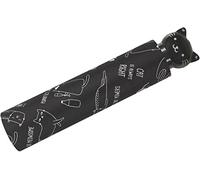 Bonito Paraguas de Gato para Mujer, Paraguas de Bolsillo con Mango de Cabeza de Gato, Apertura Manual, Colores Negro y Blanco, White, 95 cm, Clásico