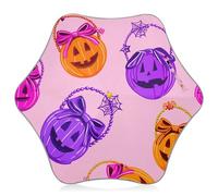 Bonito paraguas plegable para niños, diseño de calabaza, color rosa, para Halloween, se abre a presión, ligero, protección UV, tira reflectante, protección contra la lluvia