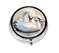 Bonito pastillero de 3 compartimentos Little Swan, una caja de medicamentos portátil que contiene vitaminas, medicamentos, aceite de pescado y suplementos.