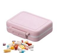 Bonito pastillero de viaje, caja de medicina portátil de 3 compartimentos, 3 veces al día, caja compacta de suplemento de de pescado para viajes de negocios, escuela