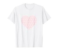 Bonito patrón de corazones románticos rosa amor minimalista gráfico Camiseta
