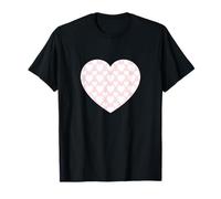 Bonito patrón de corazones rosa claro Gráfico minimalista simple Camiseta