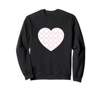 Bonito patrón de corazones rosa claro Gráfico minimalista simple Sudadera