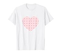 Bonito patrón de corazones rosa pastel amor minimalista gráfico Camiseta