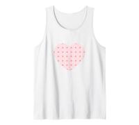 Bonito patrón de corazones rosa pastel amor minimalista gráfico Camiseta sin Mangas