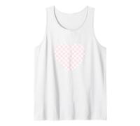 Bonito patrón de corazones rosa y blanco Love minimalista gráfico Camiseta sin Mangas