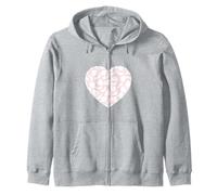 Bonito patrón de frutas rosa claro gráfico minimalista Sudadera con Capucha