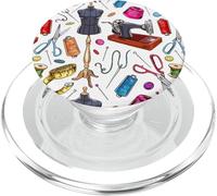 Bonito patrón de Herramientas de Acolchado de Hilo para máquina de Coser PopSockets PopGrip para MagSafe